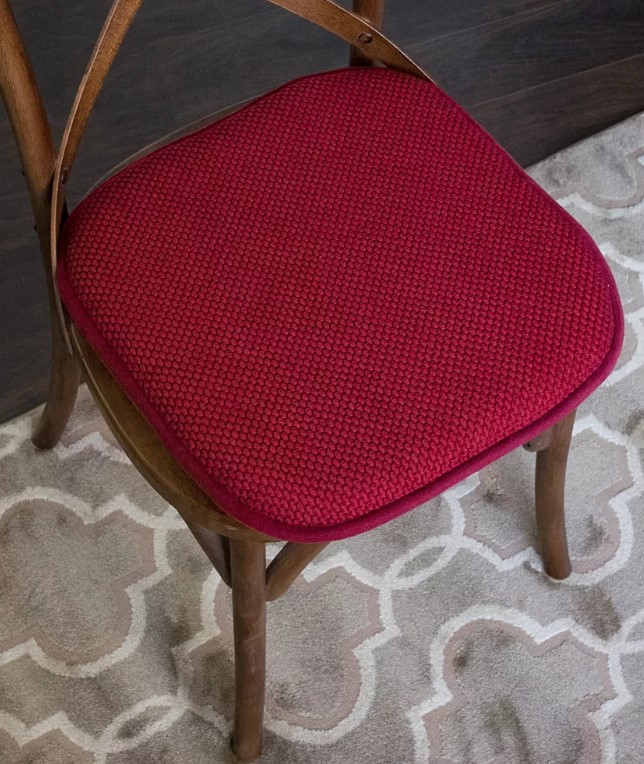 Sanford 2 Pk Chair Pads 16" X 16" Burgundy