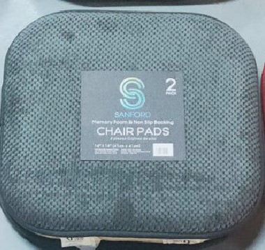 Sanford 2 Pk Chair Pads 16" X 16" Charcoal