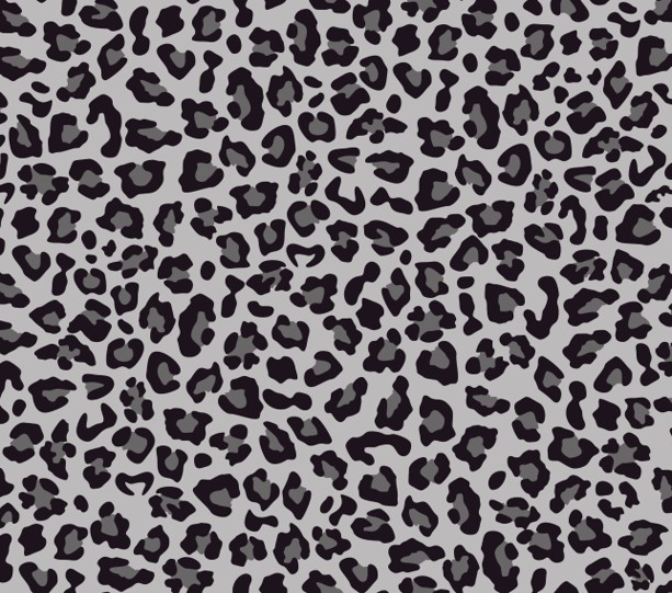 1Pc Black/Grey Leopard Queen