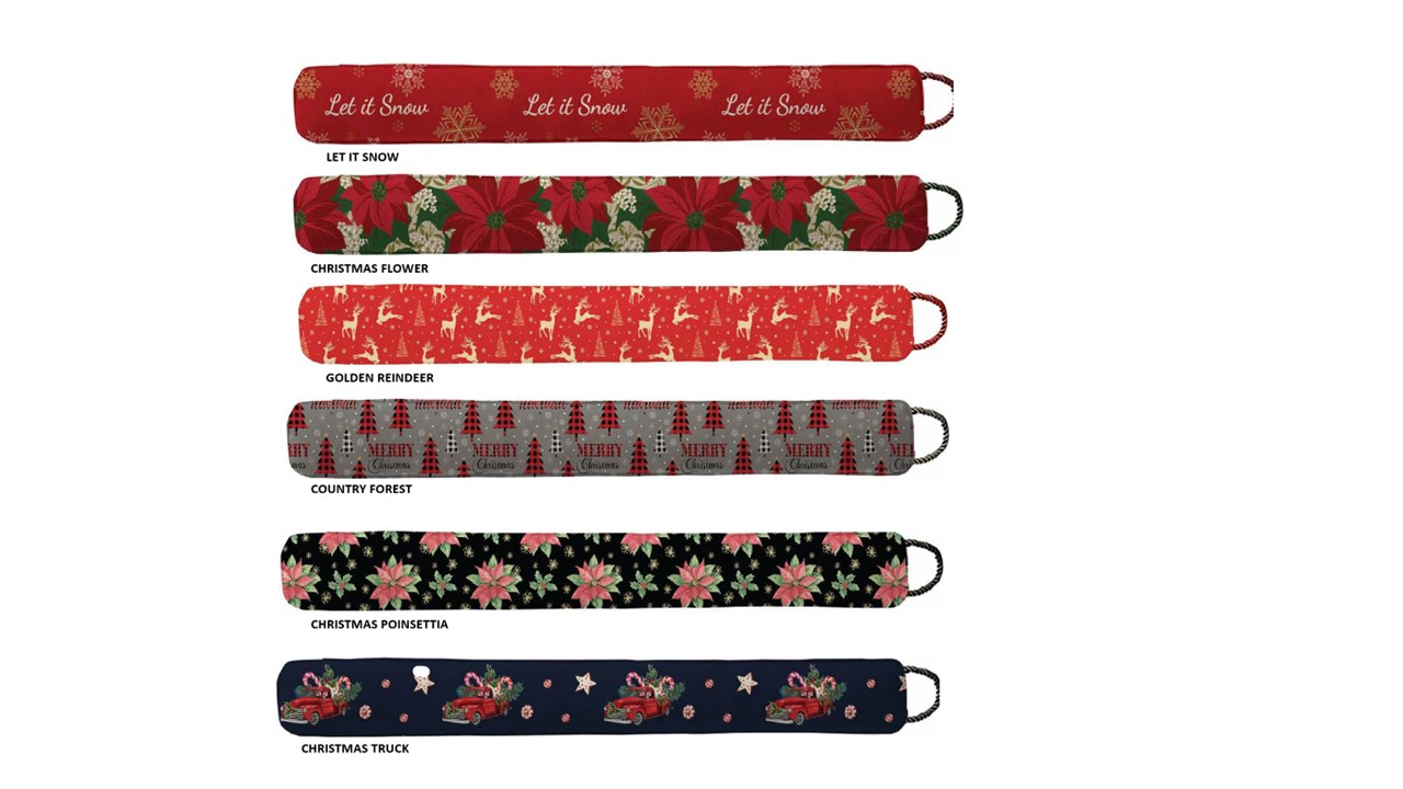 Door Draft Holiday Print 3"/36" Asst NEST