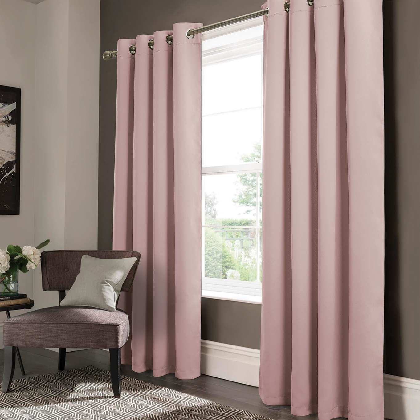 Anchorage 2 Pack Blackout Grommet Panel Pair 84" Blush