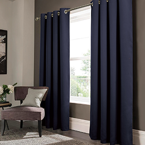 Anchorage 2 Pack Blackout Grommet Panel Pair 84" Navy Blue