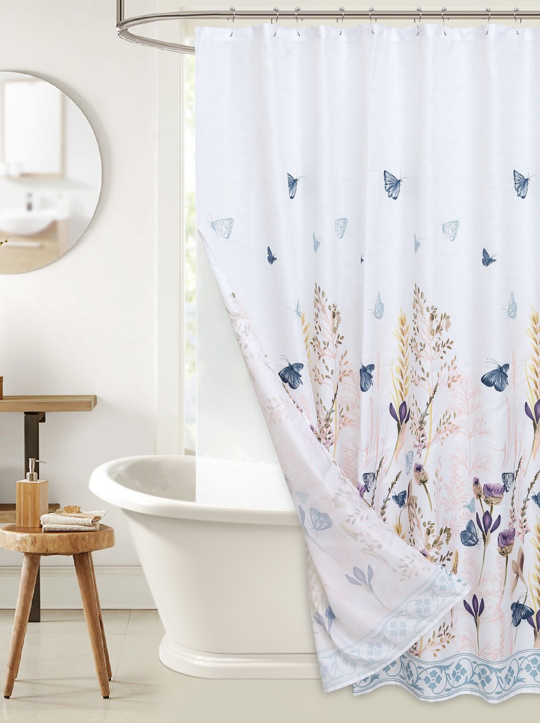 Bellamy 14pc Shower Curtain w/Liner