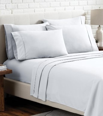1000TC Cotton Rich 6pc Sheet Set Queen White