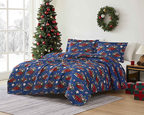 Xmas Truck Navy 3pc Pins Quilt Q
