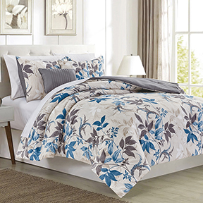5 Pc Darcy Printed Comforter Set Teal King