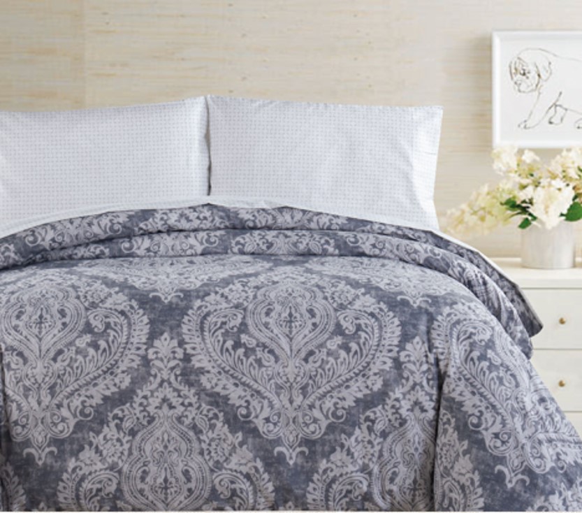 5 Pc Medallion Printed Comf w/ Sheet Set K