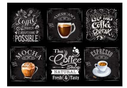 Cucina Coffee 4pk Kitchen Placemats