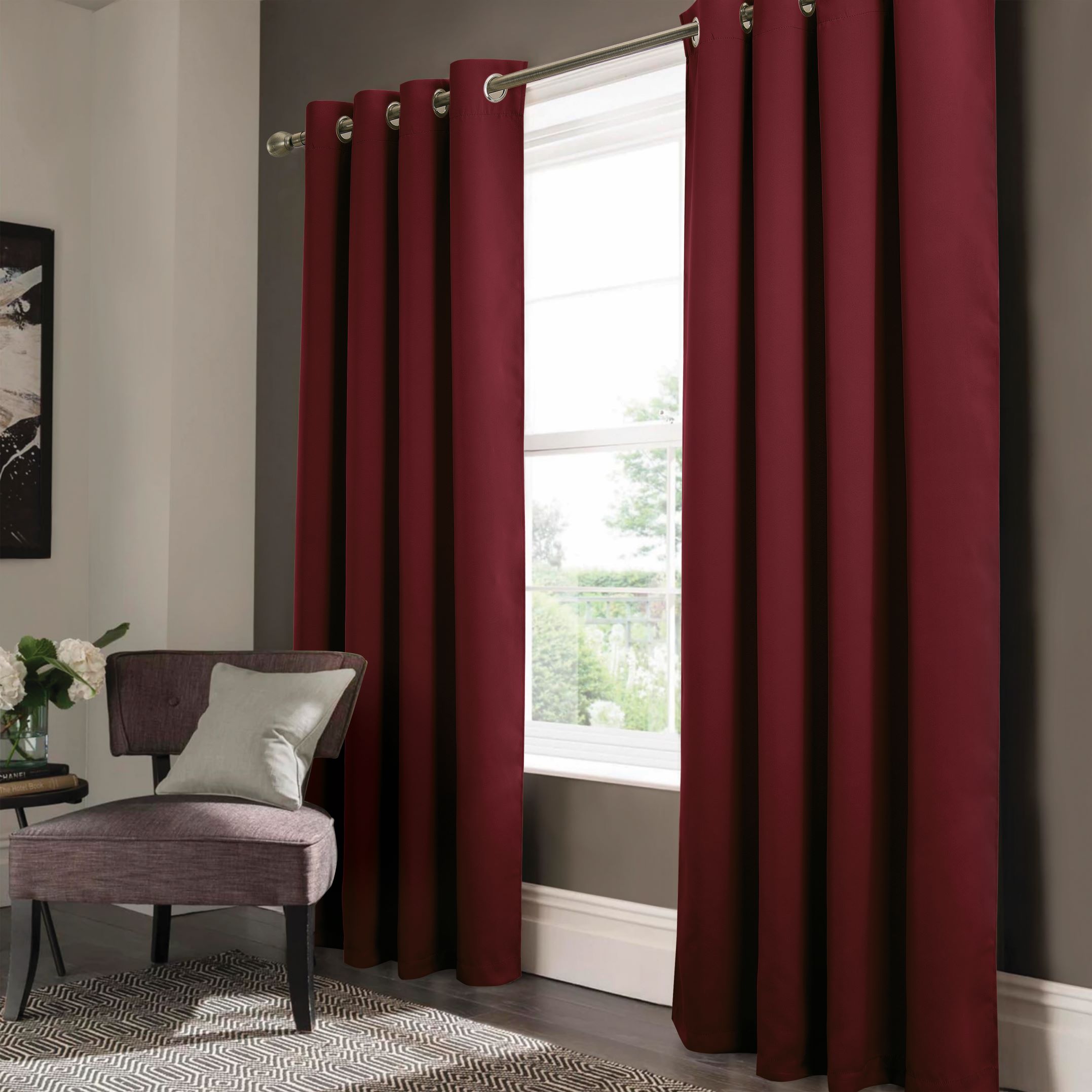 Anchorage Blackout Grommet Panel 84" Cabernet