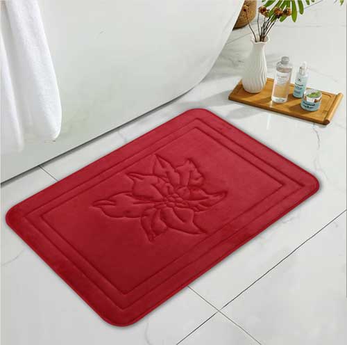 Xmas Poinsetta StchdMemFoam Rg18"x28" Red