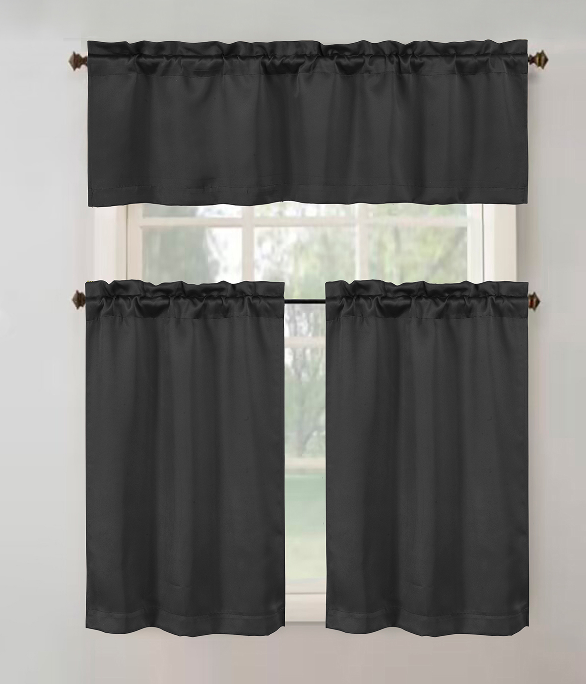 Anchorage Blackout Kitchen Curtain Charcoal