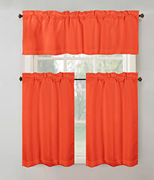 Anchorage Blackout Kitchen Curtain Coral