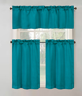 Anchorage Blackout Kitchen Curtain Turquoise