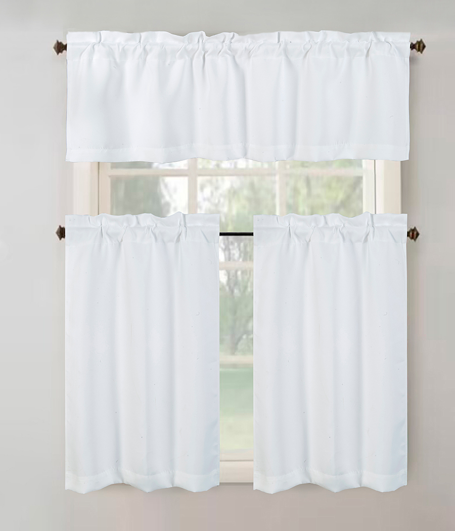 Anchorage Blackout Kitchen Curtain White