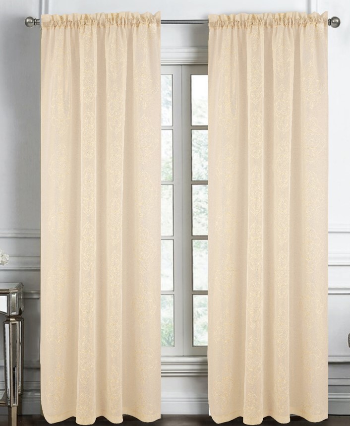 Andrea Emb Metallic Doily RP Panel 95" Gold