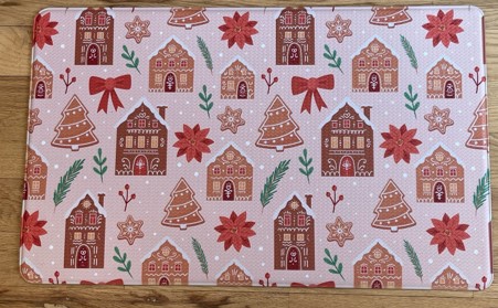 Anti-Fatg Xmas Gingerbread House Mat 17"x28"