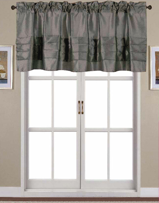 Nancy Pleated Valance Charcoal