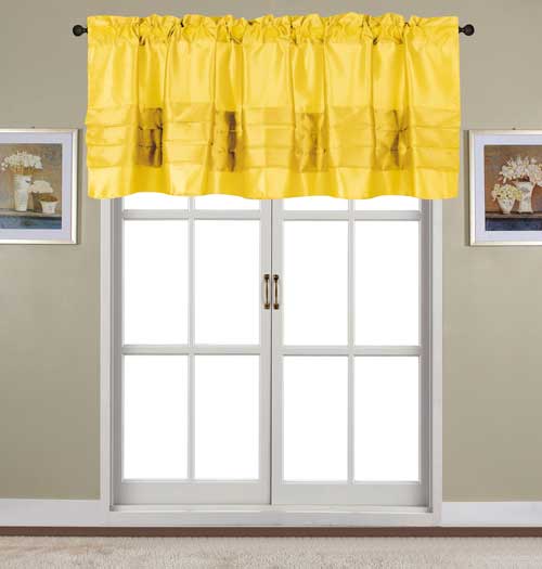 Nancy Pleated Valance Lemon