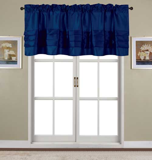 Nancy Pleated Valance Navy