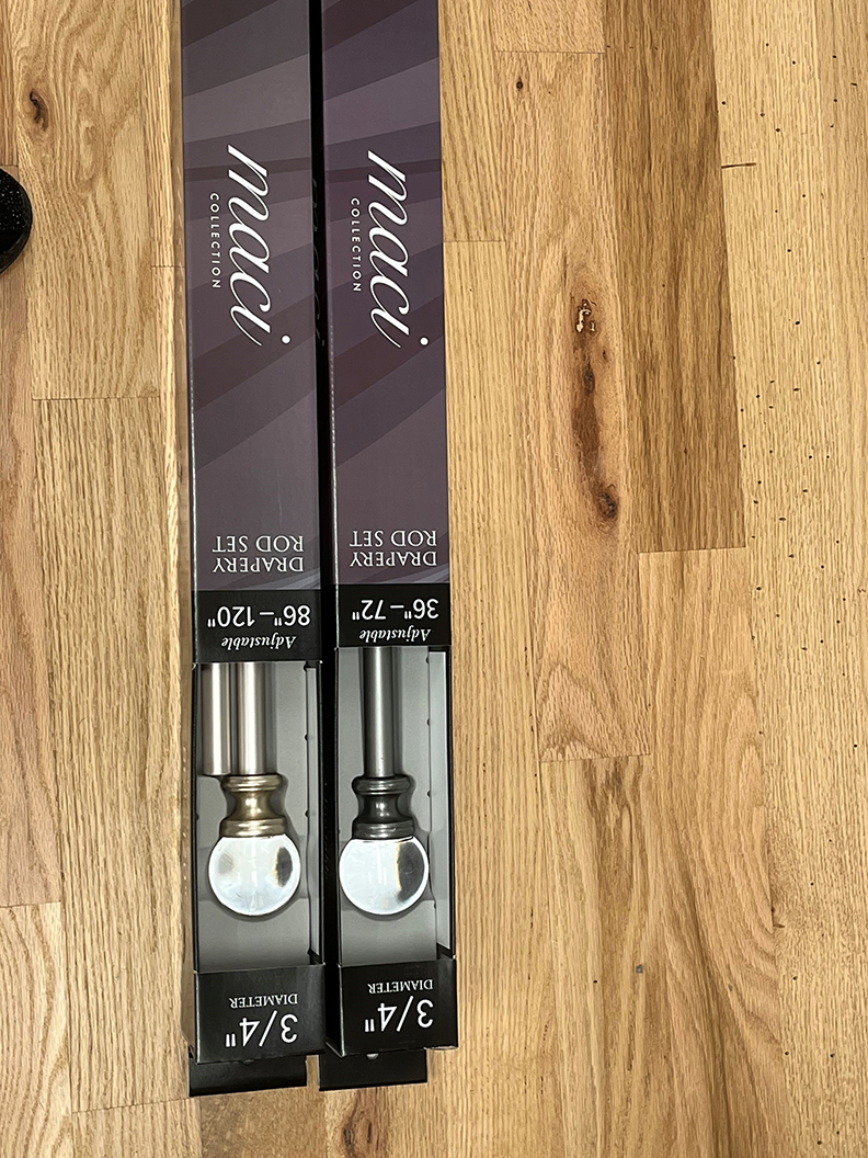 Maci 3/4" Metal Curtain Rods 86-120 Pewter