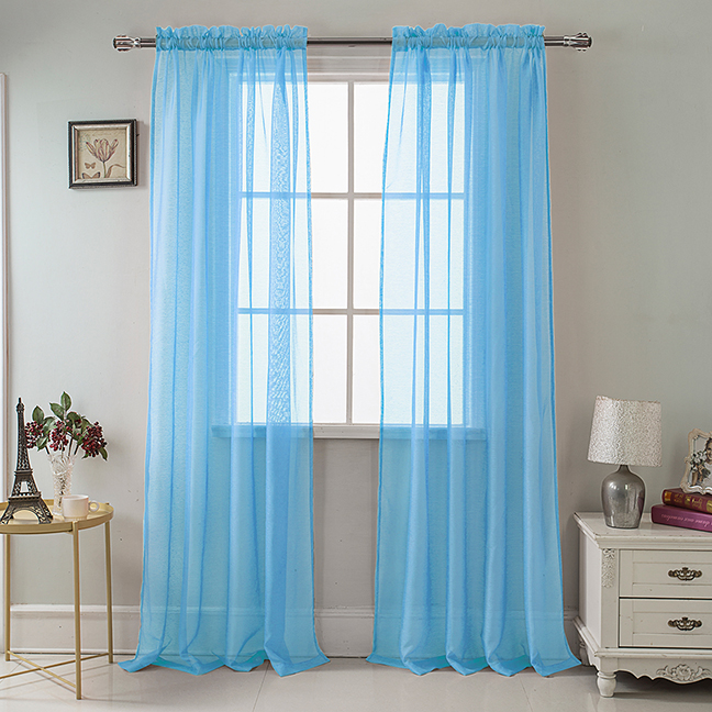 Celine Sheer Panel 90" Neon Blue