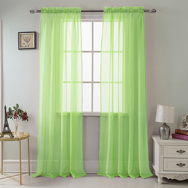 Celine Sheer Panel 90" Neon Green