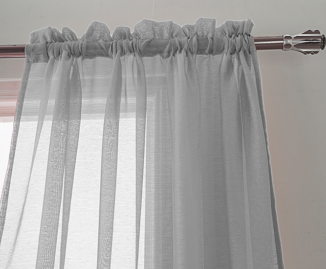 Celine Sheer Panel 90" Silver