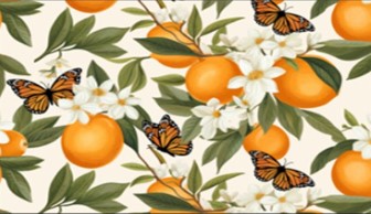 Anti-Fatg Cucina Orange Butterfly Mat 18"/30"