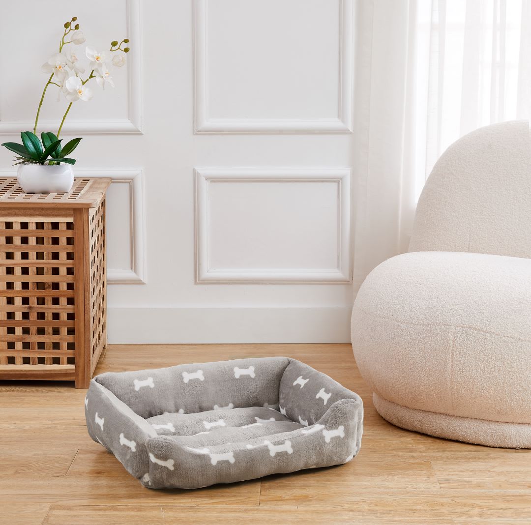 Bone Print Cuddler Bed 22x17x6 Assorted