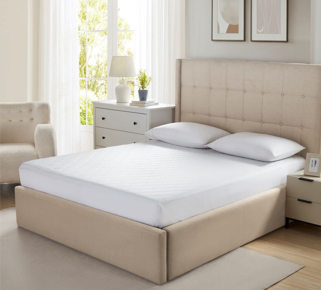 Stitched Waterproof Emboss Mattress Pad Queen