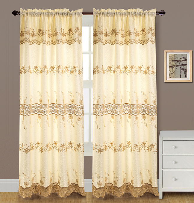 Alisa Macrame Rod Pocket Panel 84" Beige