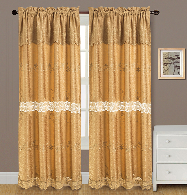 Alisa Macrame Panel 84" Gold