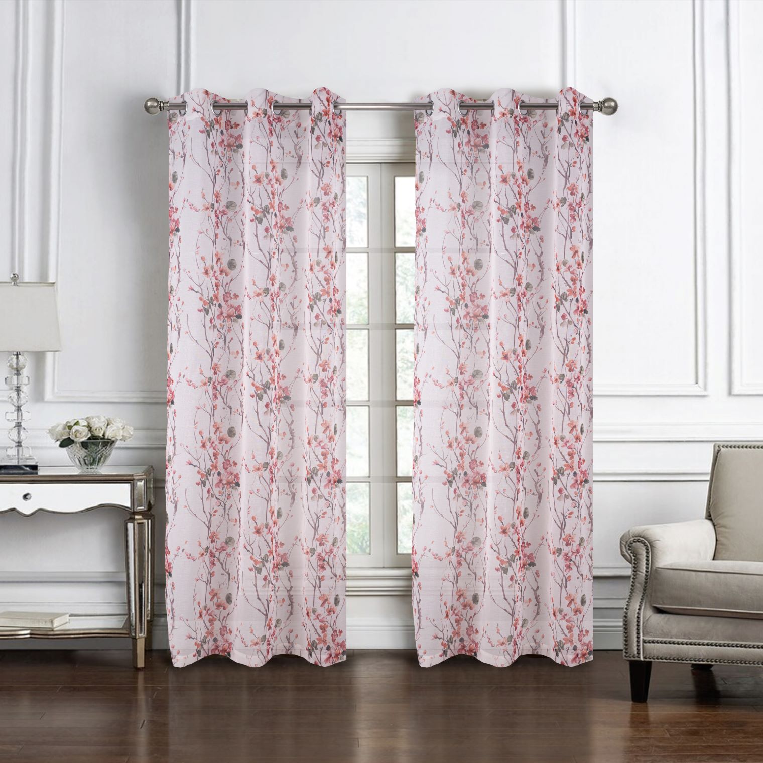 Amelia Printed Doily Grom Panel 90 Rose