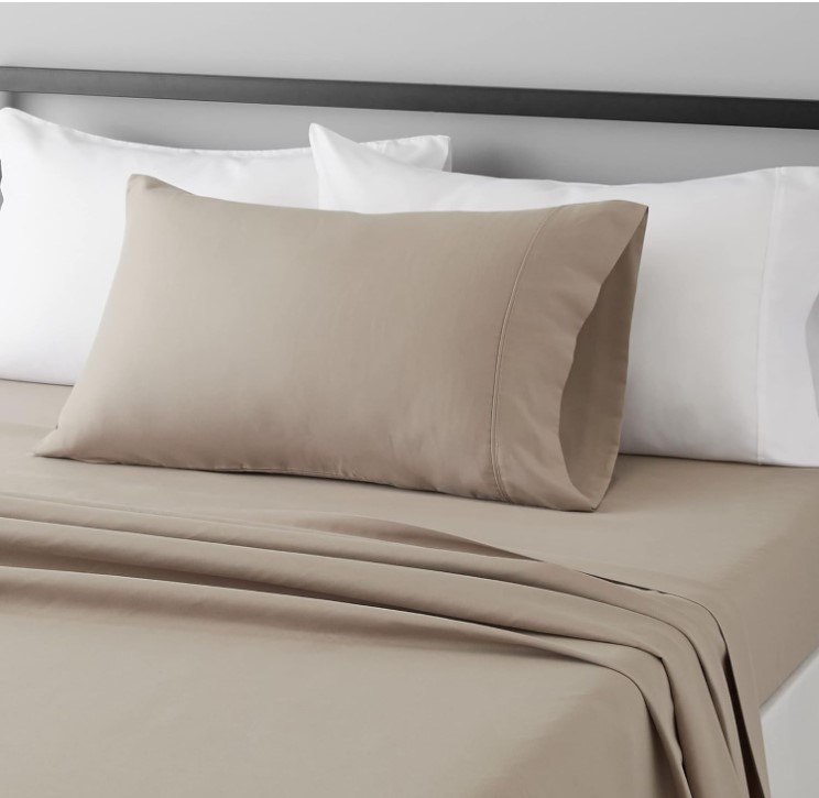 300 TC Organic Cotton 4 Pc Sheet Beige King