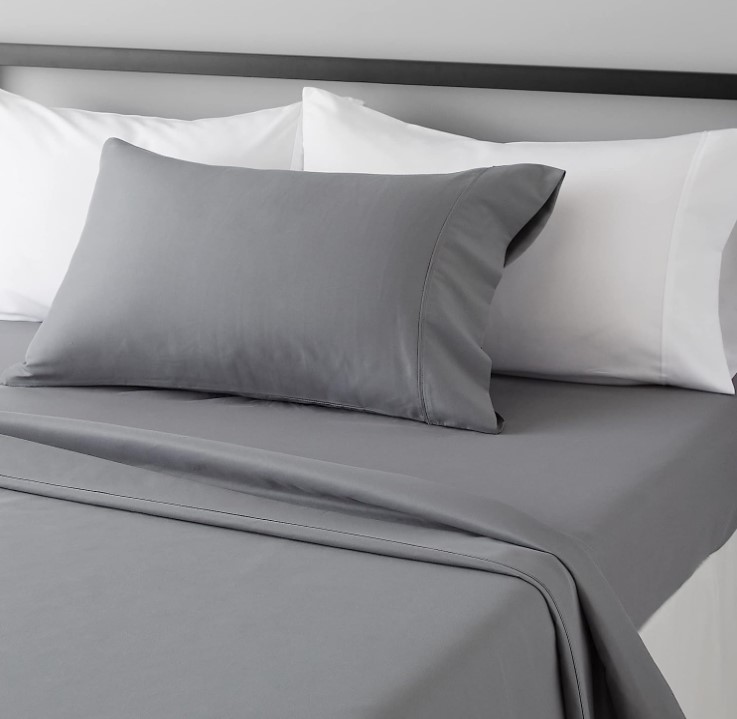 300 TC Organic Cotton 4 Pc Sheet Charcoal King