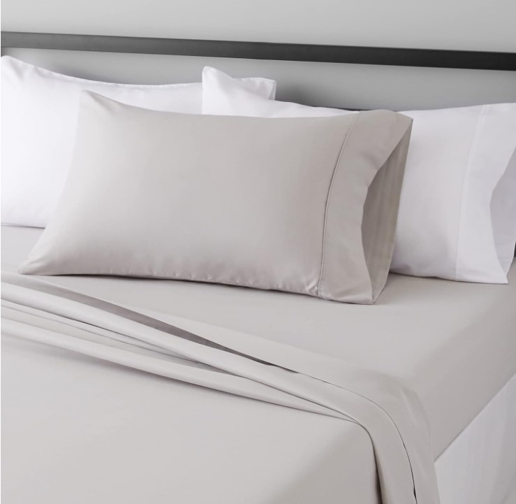 300 TC Organic Cotton 4 Pc Sheet Silver King
