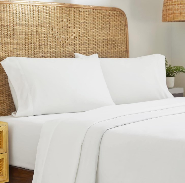 300 TC Organic Cotton 4 Pc Sheet White Full