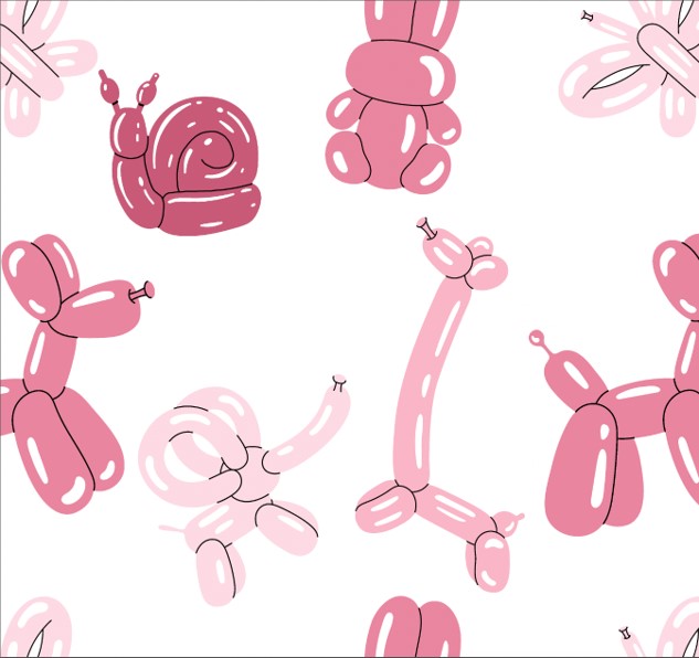 Balloon Animals Flannel Throw 50"x 60"