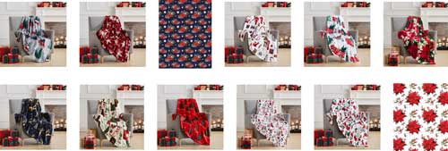 Christmas 23 Flannel Throw 50"x60" Assorted