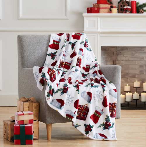 Christmas Morning Flannel Throw 50"x70"