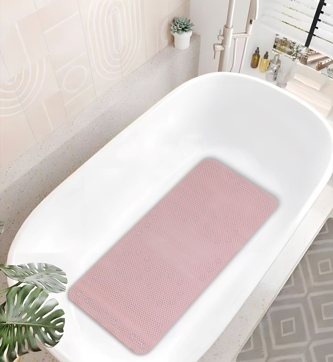 Cushion Tub Mat 17"x36" Blush Asst