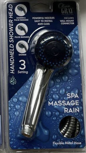 3 Function Hand Held Shower Head Chrome 7cm