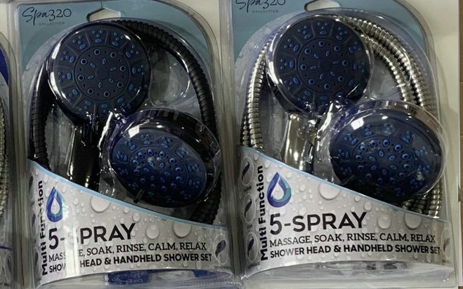 5 Function Shower Head Set Chrome 10cm