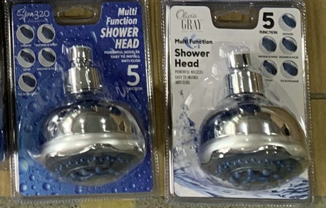 5 Function Shower Head Chrome & Satin 9.5cm Spa 320