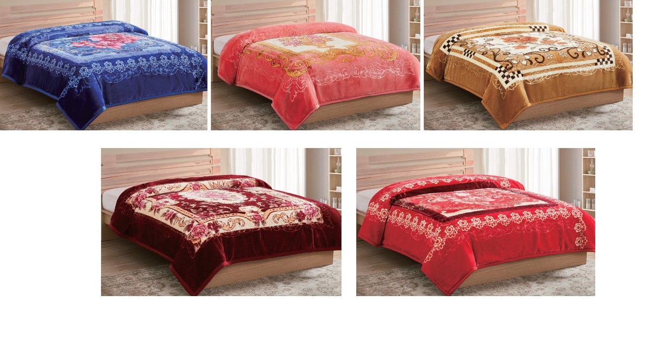 2-ply Raschel Blankets 4.5kg 220/240cms Asst