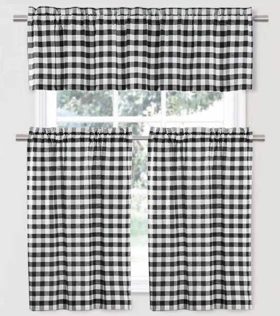 Betty Kitchen Curtain Black