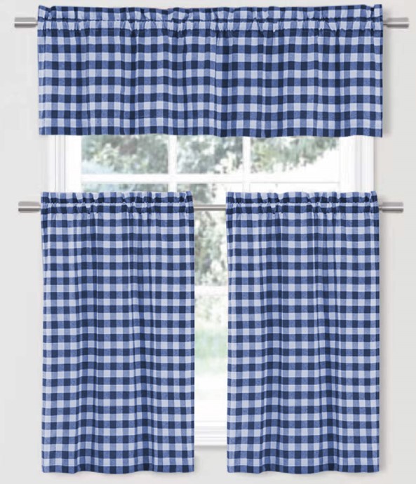 Betty Kitchen Curtain Blue