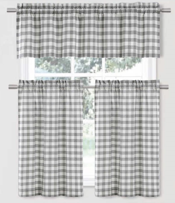 Betty Kitchen Curtain Gray