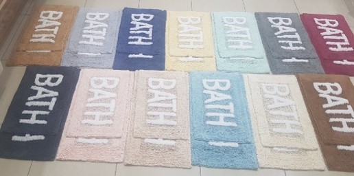 2PC 17x24/20x32 Bath Blue