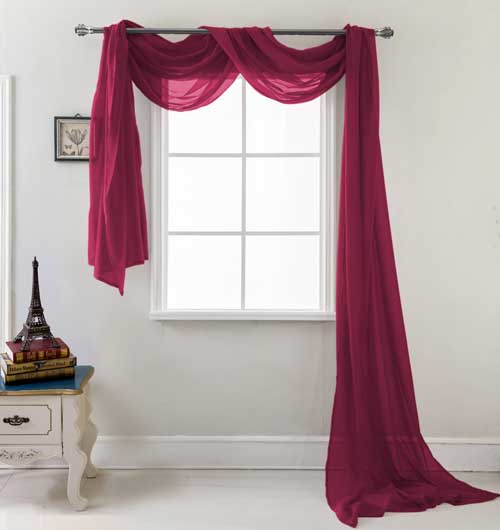Celine Scarf 54"/216" Burgundy